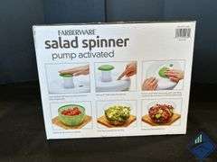 Farberware Pro Pump Salad Spinner with Bowl, Colander & Built in Draining System