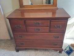 John M Smith Company Vintage Dresser & Mirror