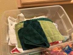 Assortment of Towels, Wash Rags, Cleaning Rags, etc.