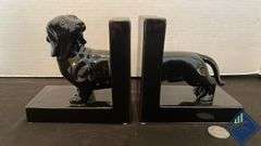 Ceramic Dog Bookends