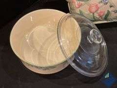Pfaltzgraff Garden Party Casserole Dishes & Bread Container