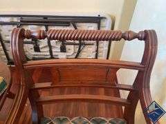 Vintage Cherry Dining Table with 2 Leaves & 7 Chairs