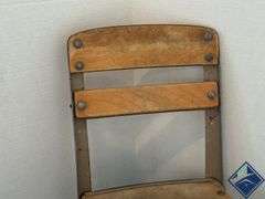 Vintage Envoy Children’s Desk Chair & Metal Bucket