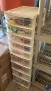 Organizer with Contents- Ribbons, Tape, Craft Supplies, etc.