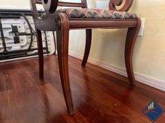 Vintage Cherry Dining Table with 2 Leaves & 7 Chairs
