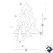 CWC Decorative Nesting Wooden Holiday Trees 3-Pack Green 17.8", 13.4", 8.6" - Like New