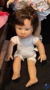 Wooden Chest with Baby Dolls