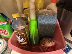 Swiffer Cleaning Pads, Resolve Stain Remover, Windex, etc.