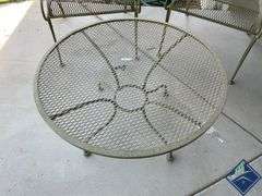 Metal Patio Chairs with Coffee Table