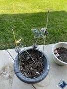 Planters with Yard Decor