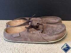Birki’s Suede-Like Tie Clogs, Size EU 40