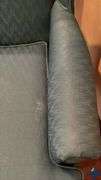 Green Wingback Armchair with Footrest