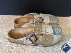 Birki’s Patterned Fabric Clogs, Size EU 40
