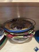 Tea Pot, Blue Heritage Dish, Plates, etc.