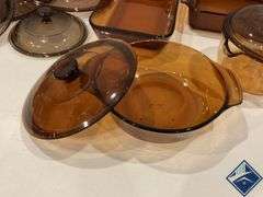 Vintage Brown Casserole Dishes, Cake Pans, etc.