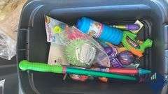 Water Balloons, Super Miracle Bubbles, Water Guns, etc.