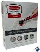 Rubbermaid Power Scrubber w/ 4 Osscilation Heads - Battery Powered - 5 Piece Kit - Like New - Like N