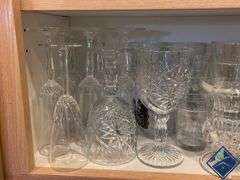 Cut Glass Wine Glasses, Drinking Glasses, etc.