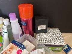 Toothpaste, Aqua Net Hairspray, etc.