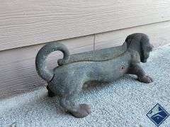 Cast Iron Dachshund Statue