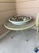 Patio Bench with Coffee Table