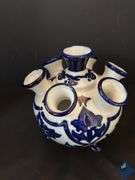 White & Blue Tulip Vase