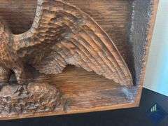 1979 Wood Carved American Eagle Wall Art