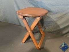 Brown Folding Stool   - Like New