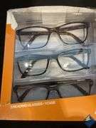 Design Optics Foster Grant Kiersey Plastic Square Reading Glasses 3 Pack +1.25 - Mixed Condition
