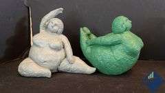 Plump Lady Yoga Figurines