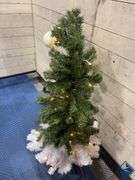 Merry Christmas Lighted Cone Tree - Used
