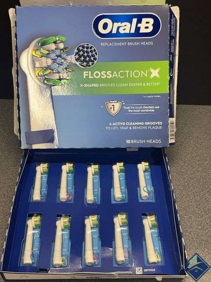 Oral-B FlossAction Electric Toothbrush Replacement Brush Heads (10 Count) - Retail: $ 54.99   - *NEW