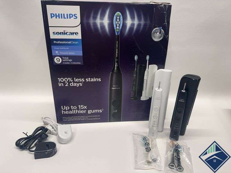 Philips Sonicare Professional Clean Power Toothbrush Set (Black /White) - Retail: $ 169.99
