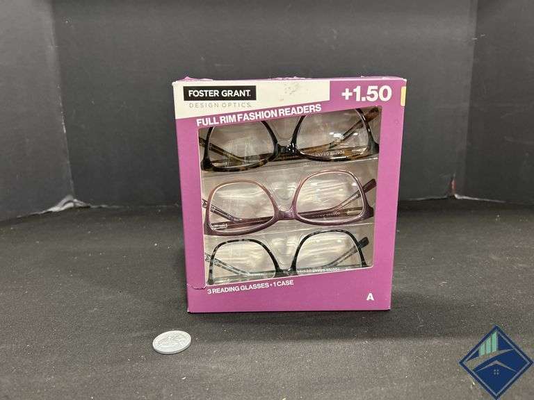 Design Optics by Foster Grant Kiersey Plastic Square Reading Glasses, 3-pack - Retail: $ 16.99