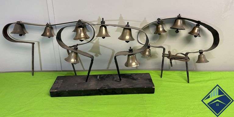 Three Antique Conestoga Wagon/Sleigh Brass Bells