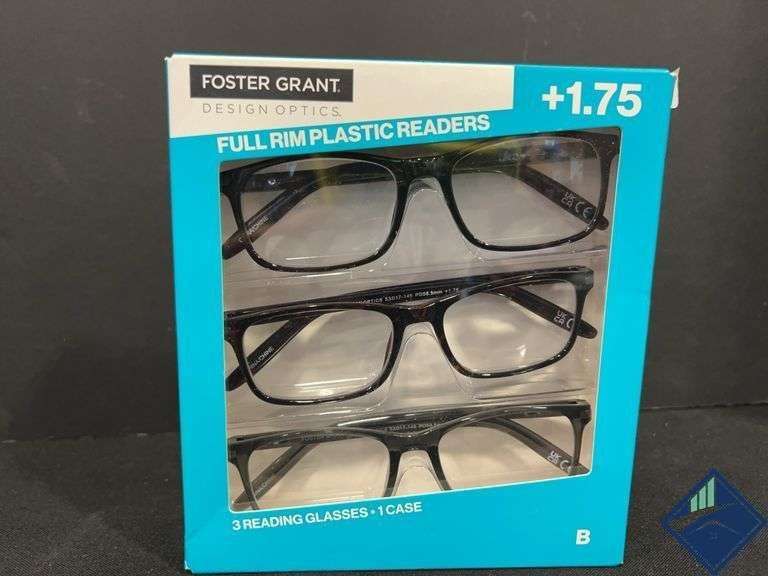 Design Optic by Foster Grant Fashion Reading Glasses +1.75  3 Ct