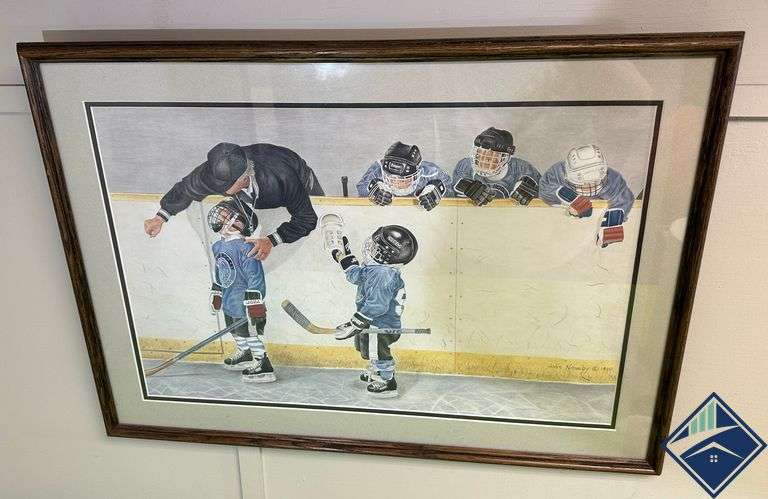 Limited Edition John Newby Reproduction Titled "Coach's Corner" and Numbered No. 3 out of 650