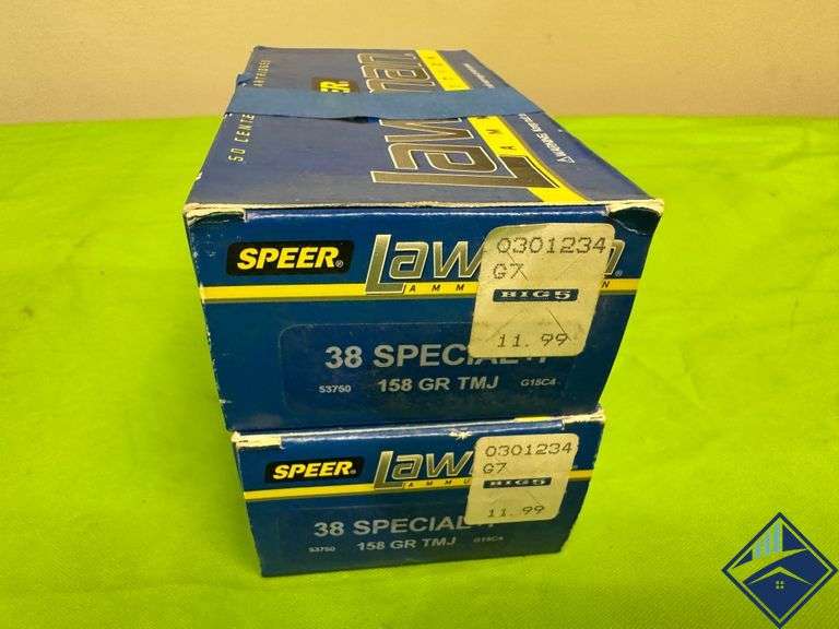 Two Boxes Speer Lawman 38 Special Ammo