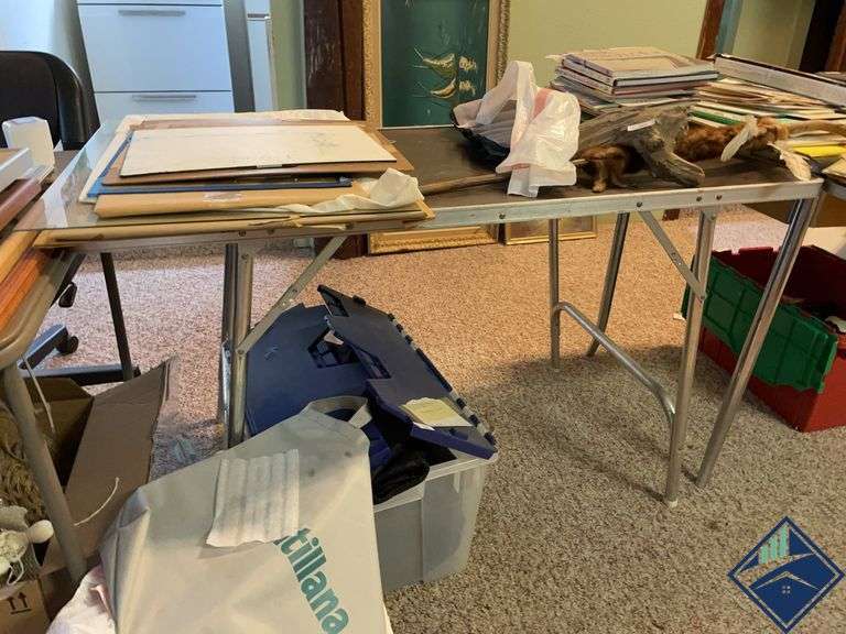 Metal & Wood Table *contents not included*