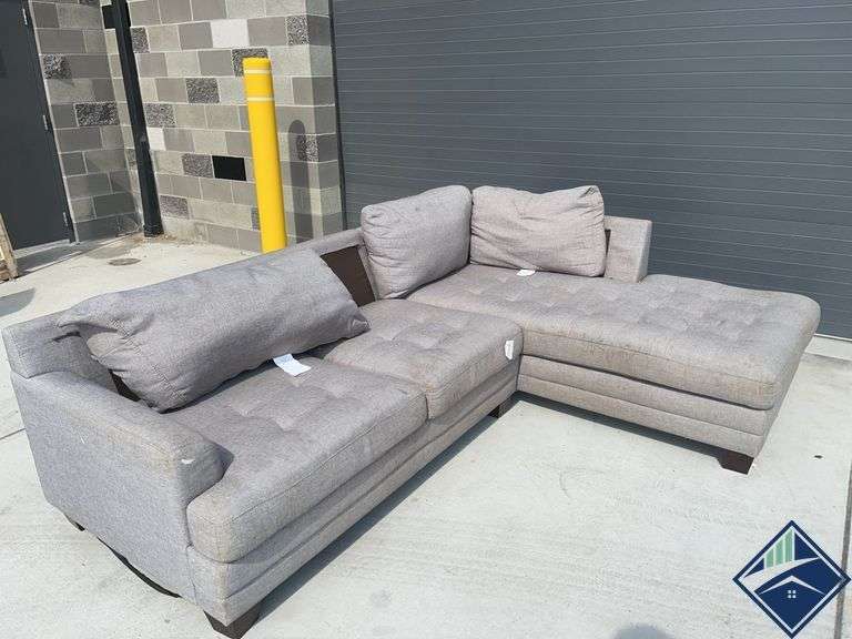 Mitch Grey Fabric Sectional - Retail: $ 829.99