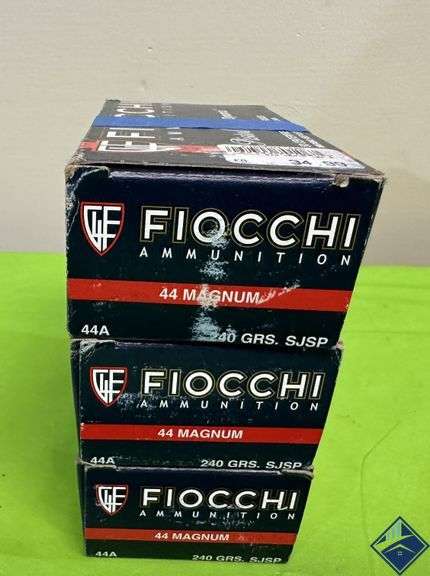 Three Boxes of 44 Magnum Fiocchi Ammunition