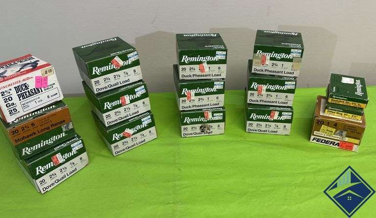 Assortment of 20 Guage Shotgun Shells with Buckshot and Rifled Slugs