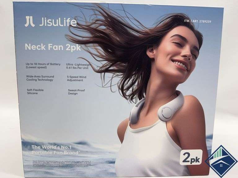 JISULIFE Neck Fan, 2-pack - Retail: $ 34.99   - *NEW*
