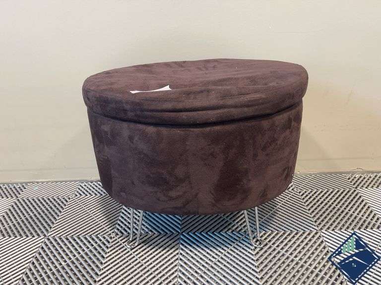 Black Velvet Footstool