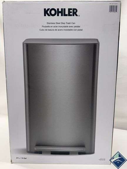 Kohler Stainless Steel  Step Trash Can  - Retail: $ 114.99   - *NEW*