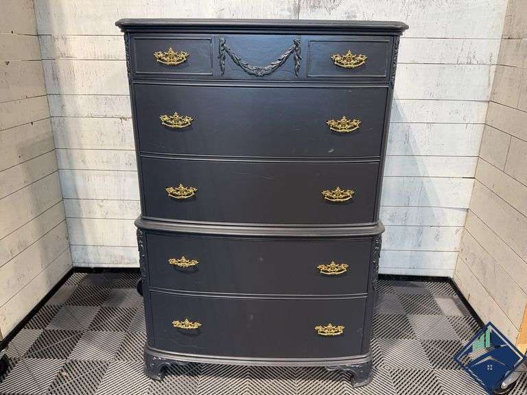 Painted 5-Drawer Dresser with Hidden Compartments