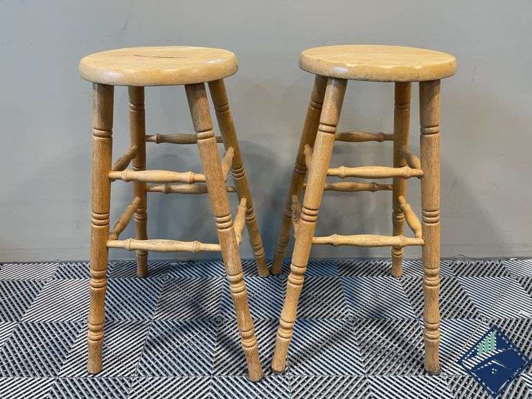 Pair of Oak Stools