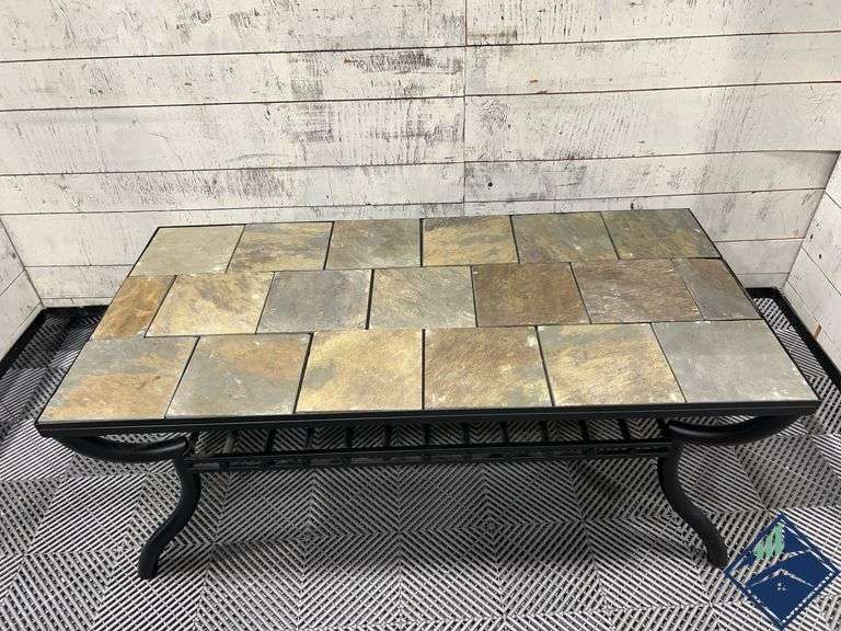 Coffee Table with Stone Top