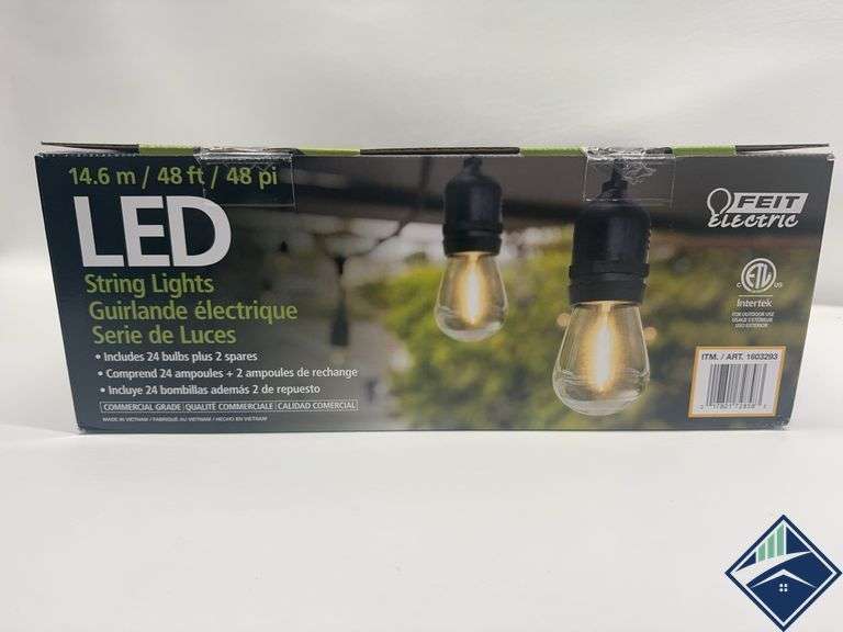 Feit Electric 48ft Outdoor LED String Lights - Retail: $ 39.99   - *NEW*