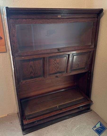 Landstrom Oak Barrister Bookcase with Glass Panels *upstairs*
